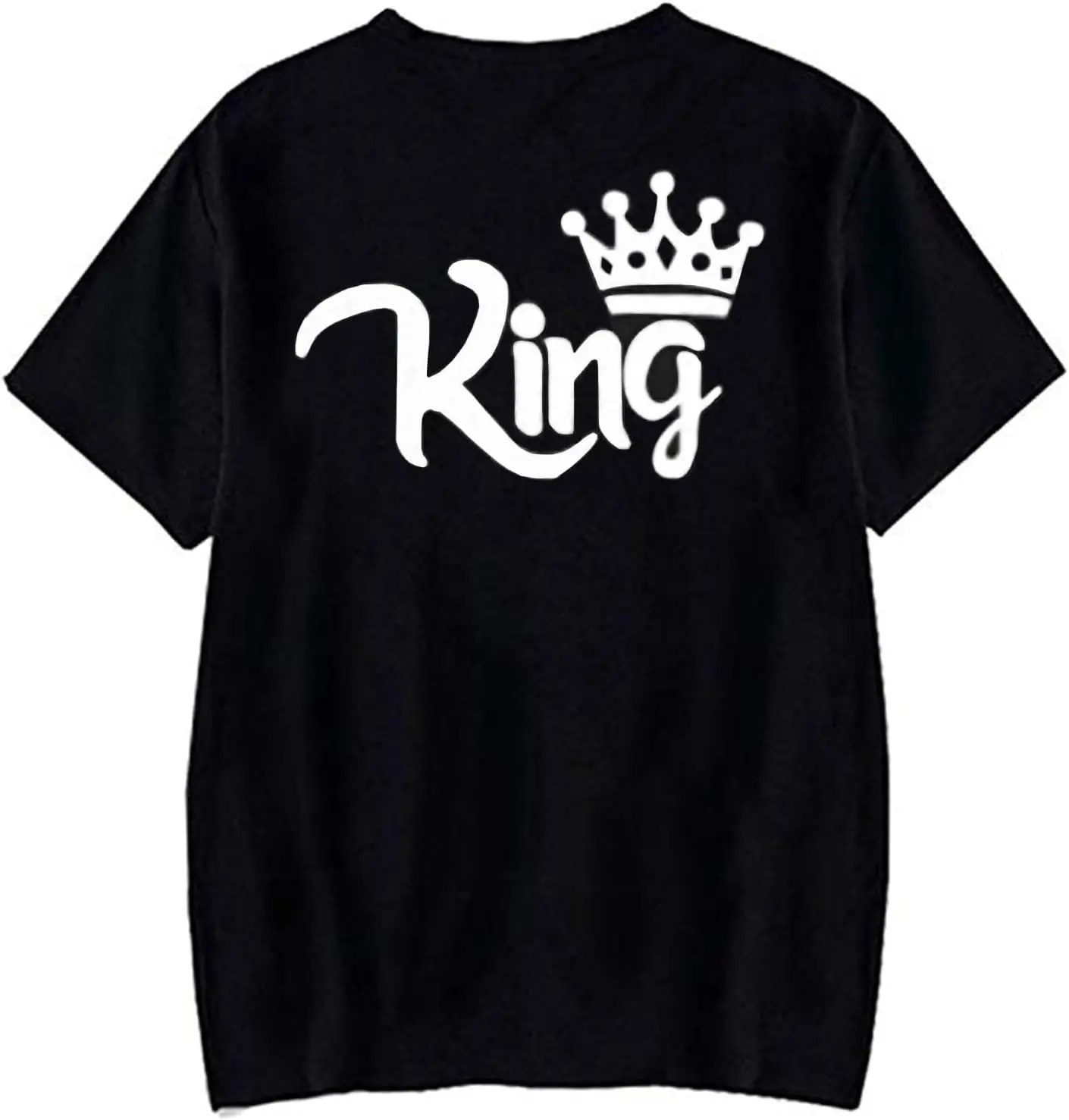 

King and Queen T-Shirts Matching Couple Shirts for Him and Her Tops