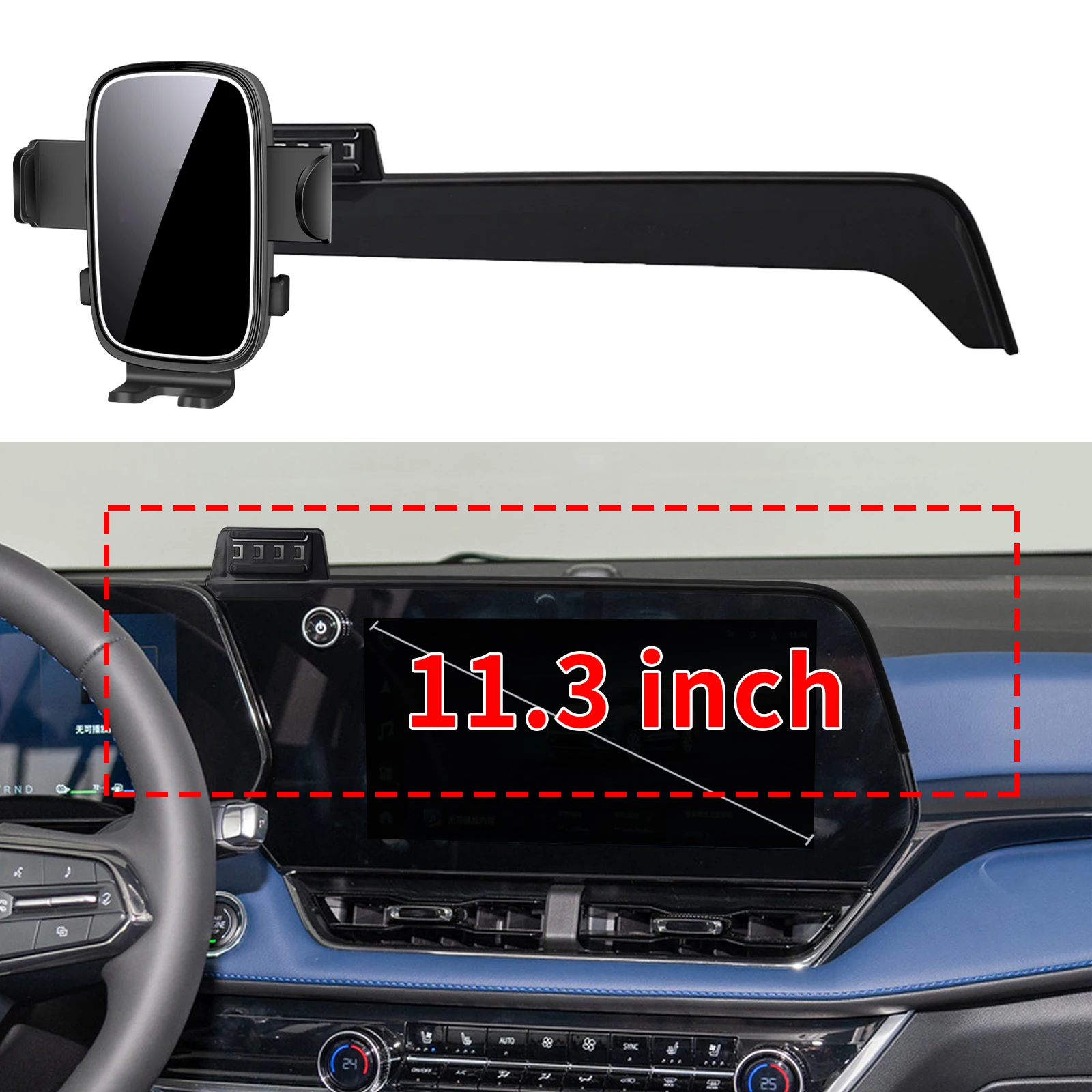 

fit for Chevrolet Equinox 2025 2026 11.3inch Custom Fit Phone Holder Mount Dashboard Screen Base No Drill Car​​ accessoires