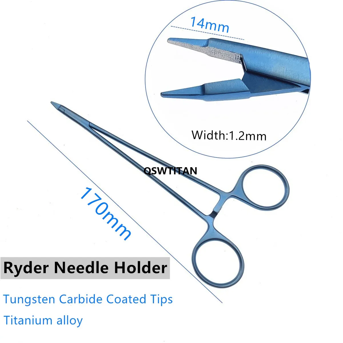 Micro needle holder forceps Titanium  Micro Tweezers Microscopic Surgical Forceps Ophthalmic surgical instrument