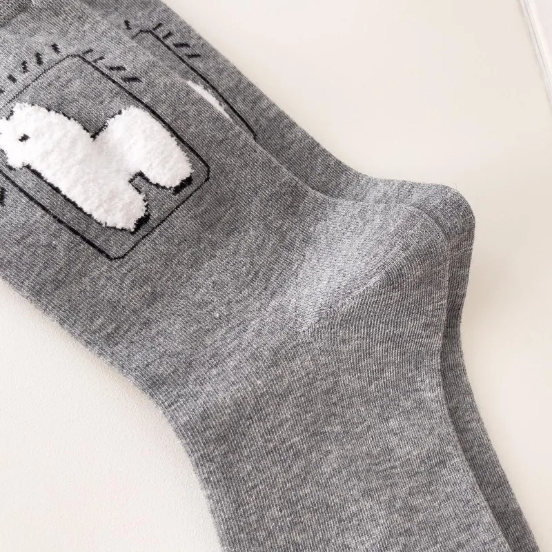 Cartoon Alpaca Women Lovely Socks Animal Cute 3D Hairy Alpaca Soft Cotton Socks Funny Sheep Unisex Hipster Sport Casual Sokken