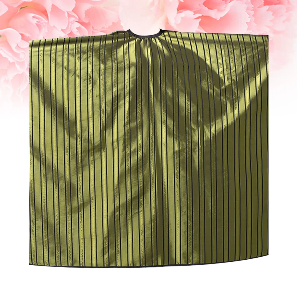 

Stripe Design Hairdressing Cape Stain Resistant Haircut Cape Hair Cutting Cloak Haircut Gown for Men Women (Green)