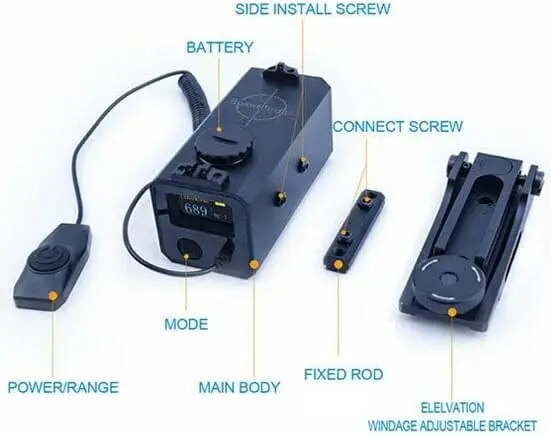LE-032 Riflescope Mate rangefinder 700M Mini Tactical Outdoor Hunting Shooting Range Finder Archery Crossbow Sight, Customized