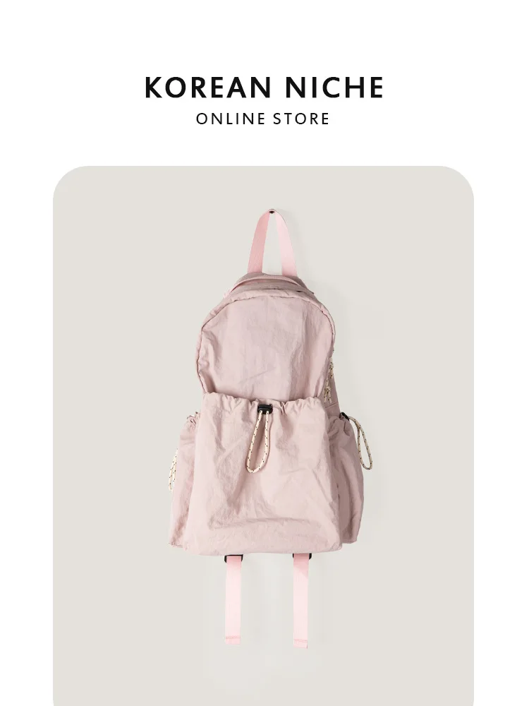 Lightweight Shoulder Bag Luxuey School Backpack Bag Women Versatile Designer Large Capacity Student Fashion New Bag Solid Color