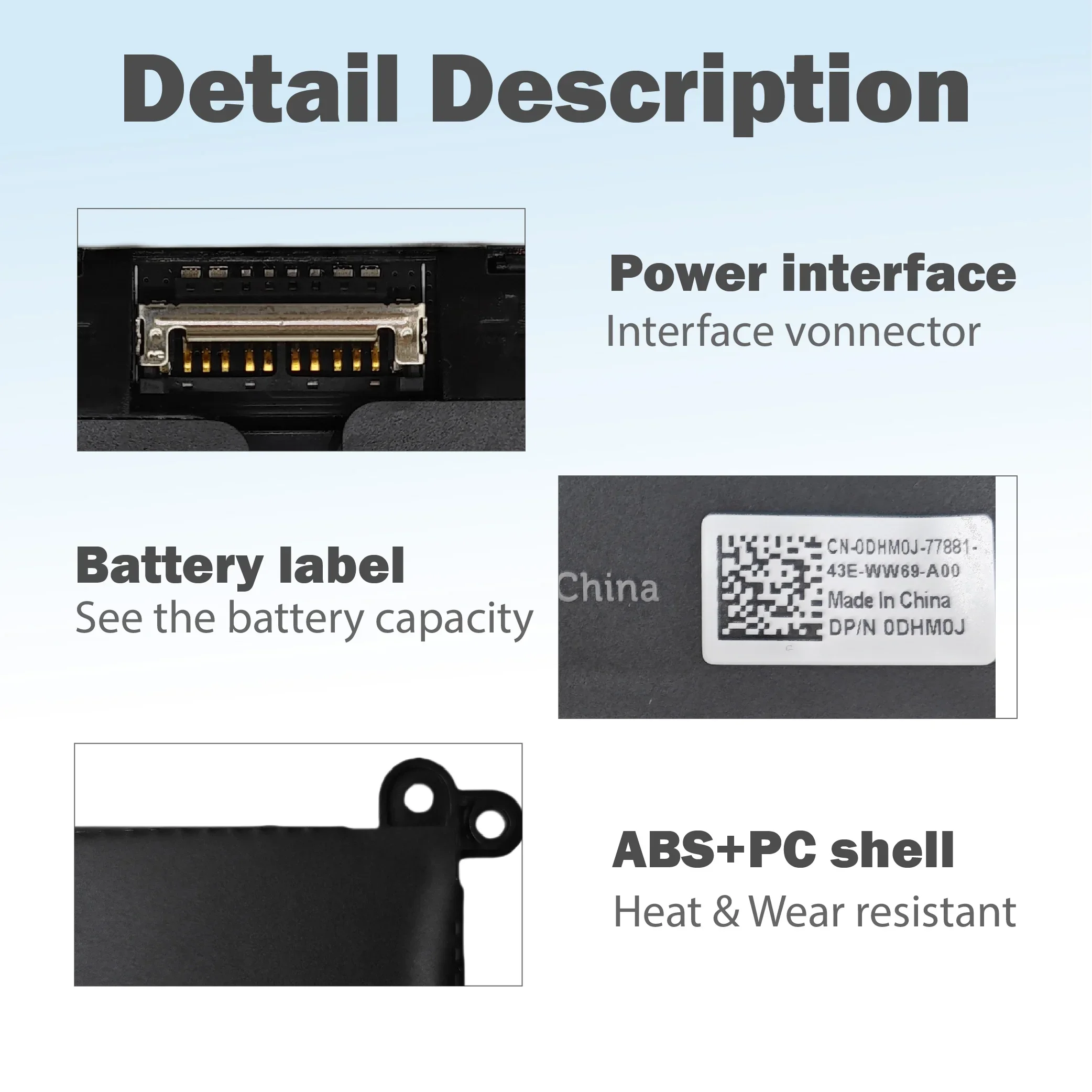 【توصيل سريع】بطارية كمبيوتر محمول جديدة 11.25 فولت 3467 مللي أمبير في الساعة G91J0 لسلسلة Dell Inspiron Inspiron 5518 5418 5415 5515 7415 #4