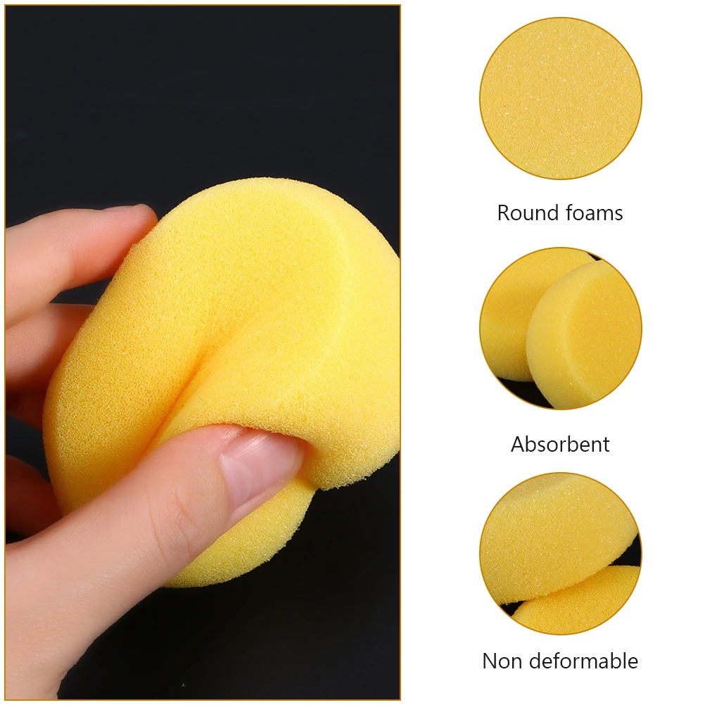 

Yellow Round Cake Sponge Watercolor Sponges Painting Art Crafts Cleaning Soft Absorbent Non Deformable Easy to Use for Tiles