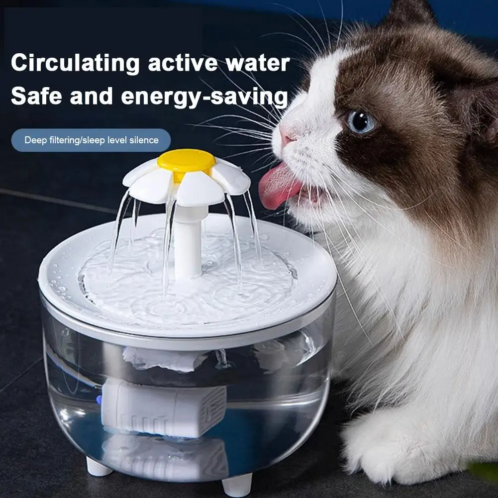 Pet Smart Water Dispenser Silent Automatic Circulation Filter Pet Water Feeder Water Anti-dumping Design For Cats D M5W1