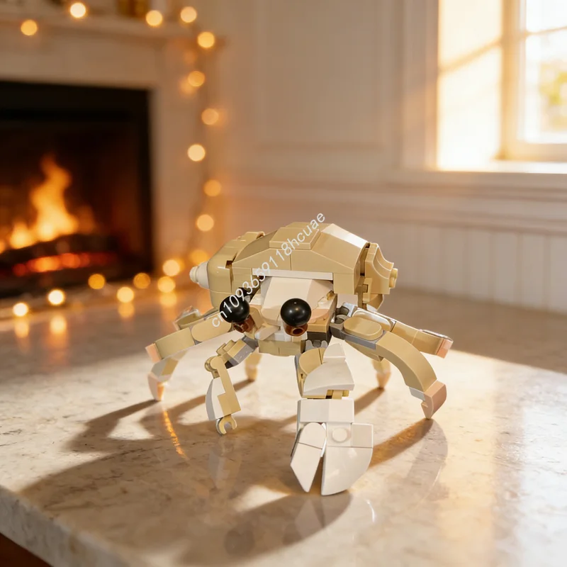 182 Piezas MOC Creator 3 en 1, Bloques de Construcción de Modelo de Cangrejo Ermitaño, Regalo de Navidad, Construcción Creativa, Juguete de Bricolaje, Ladrillo Educativo