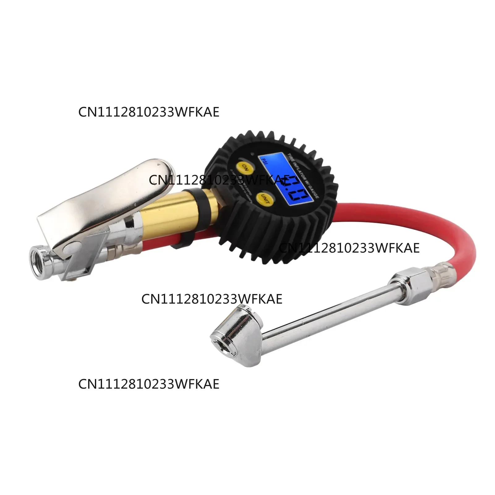 Tire Inflator Air Line Tyre Pump W/Digital Pressure Gauge Tester Universal for Car Motorcycle 3‑200PSI