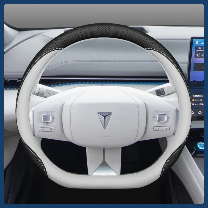 Soft Leather Non-Slip Steering Wheel Cover For Changan Deepal S05 S07 L07 2024 2025 Car Interior Accessories