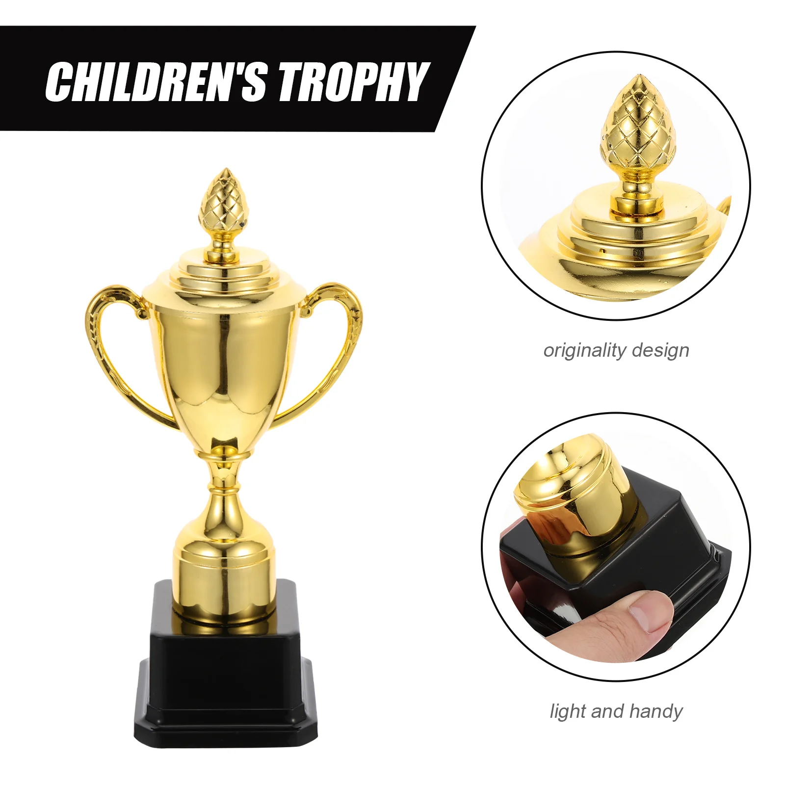 

1pcs Children Trophy Premium Plastic Smooth No Burr Durable Long Lasting Award For Kids Competition Honor Recognition