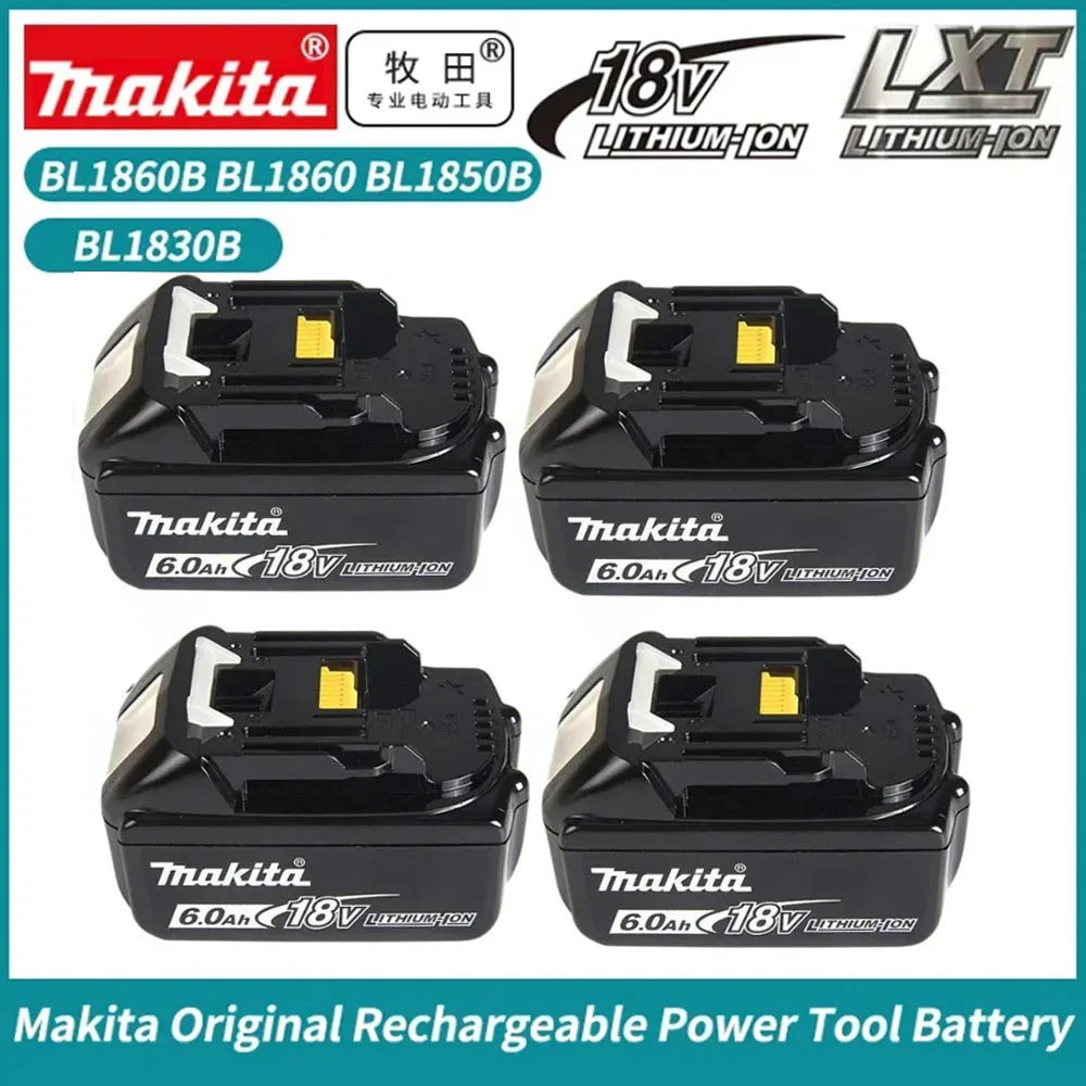 Makita 18V Battery 6AH  18AH Li-ion Replacement LXT BL1860B BL1860 BL1850 BL1830 DHP482RFX9 BL1815 LXT400 for Cordless Drills