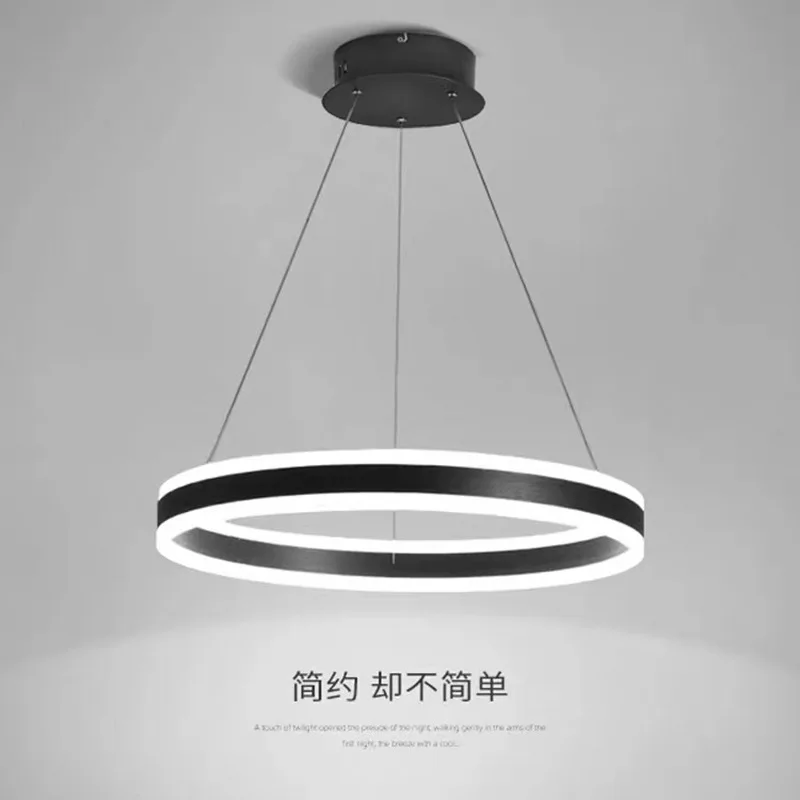

Living room chandeliers modern simple circle ring loft apartment dining room lamp whole house package Nordic minimalist lamp