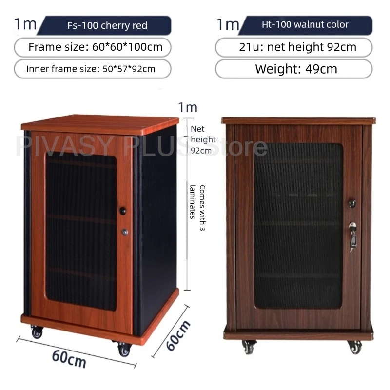 18U Audio Rack 300KG Load Bearing Amplifiers Storage Bracket Shelves Adjustable Mobile Speaker Stand For Studio Home Theater DJs