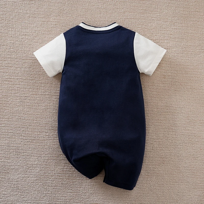 Newborn Clothes Cool Casual Baseball Jersey Cotton Comfortable And Soft Boys And Girls Summer 0-18 Short Sleeved Baby Jumpsuit