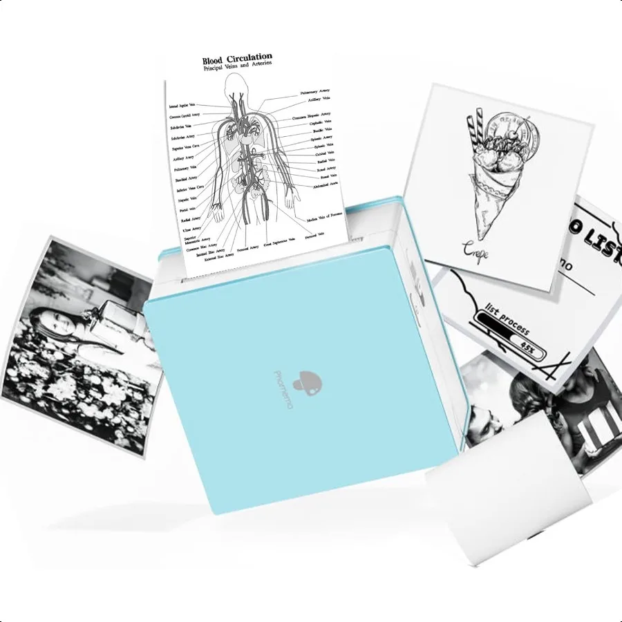 

Мини-принтер для наклеек Мини-принтер для изготовления наклеек hine M02 Стручки для печати Подходит для студенческого имени Этикетки Учебные заметки Креативный DIY Di