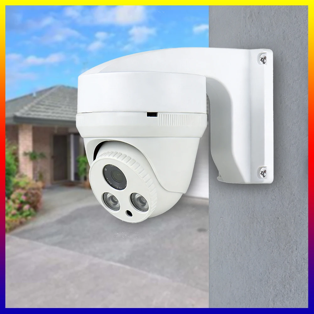 L-shaped home office dome camera mount CCTV accessories Plastic durable security wall-mounted indoor/outdoor dual-purpose view 5