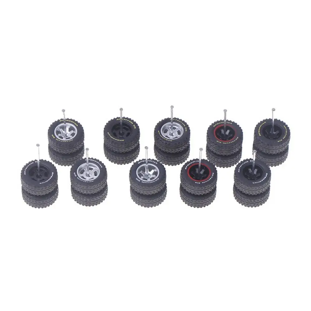 1Set New 1/64 Modified Wheel Hub Diameter 14*5.5mm Plastic Remote Control Car Modified Tires Rubber Tires
