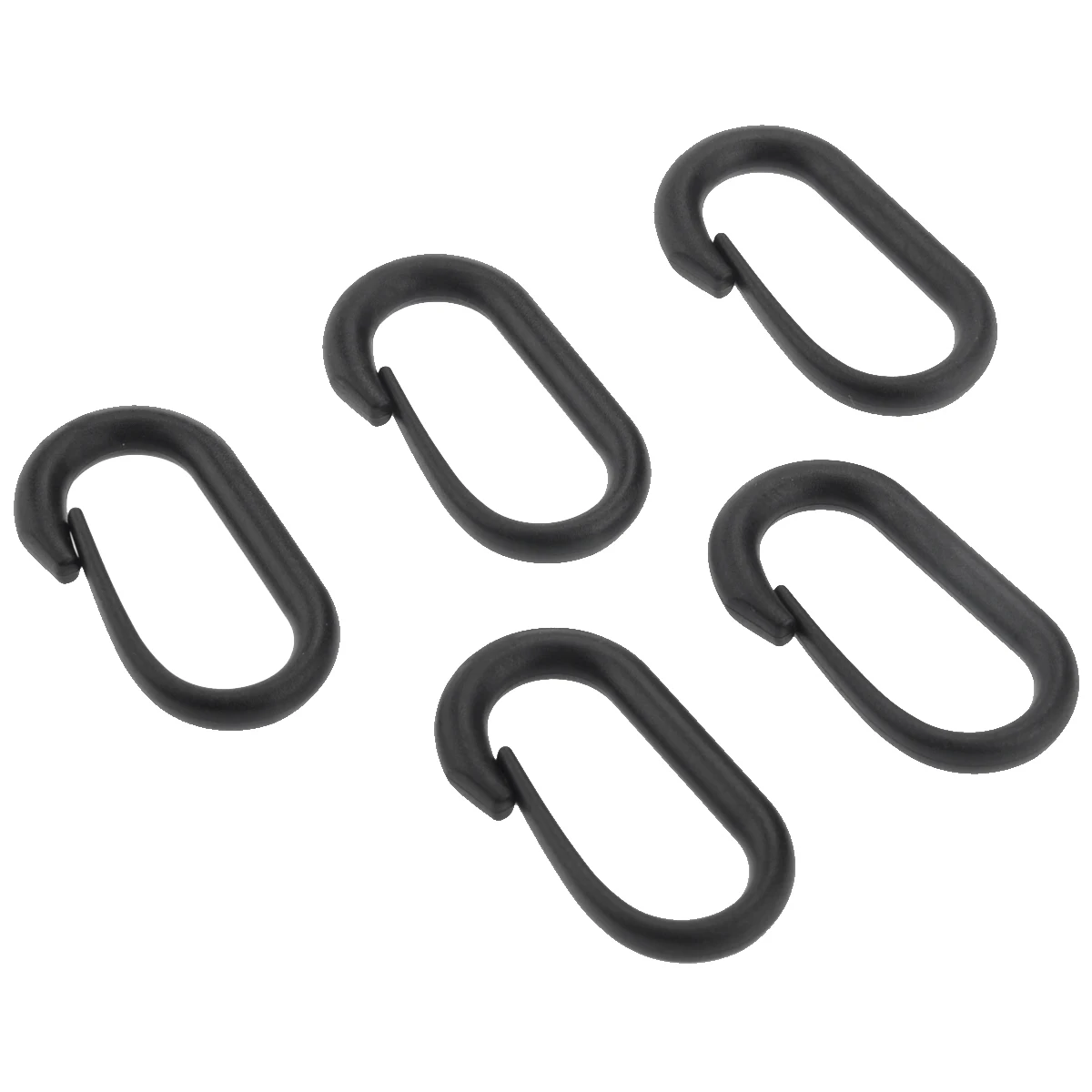 

5pcs U Shaped Carabiner Quick Buckle Keychain Lightweight Nylon Outdoor Black 5.1x2.6cm Replace Metal Key Ring for System