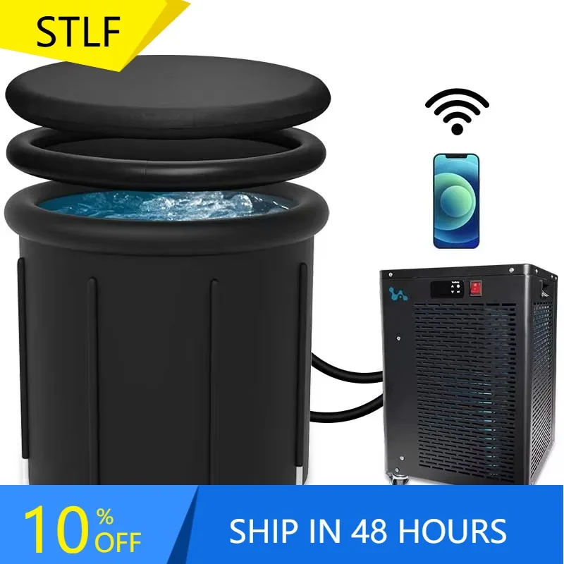 

YTYIN Vanace Upgraded 8 Poles Sports Fitness Recovery PVC Pool 1.5HP Water Chiller Cold Plunge Tub Ice Bath For Outdoor/home U