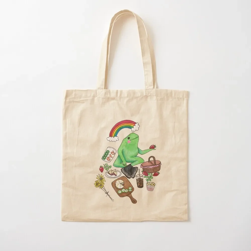 picnic frog Tote Bag Women's shopping bag Women's bags Bag