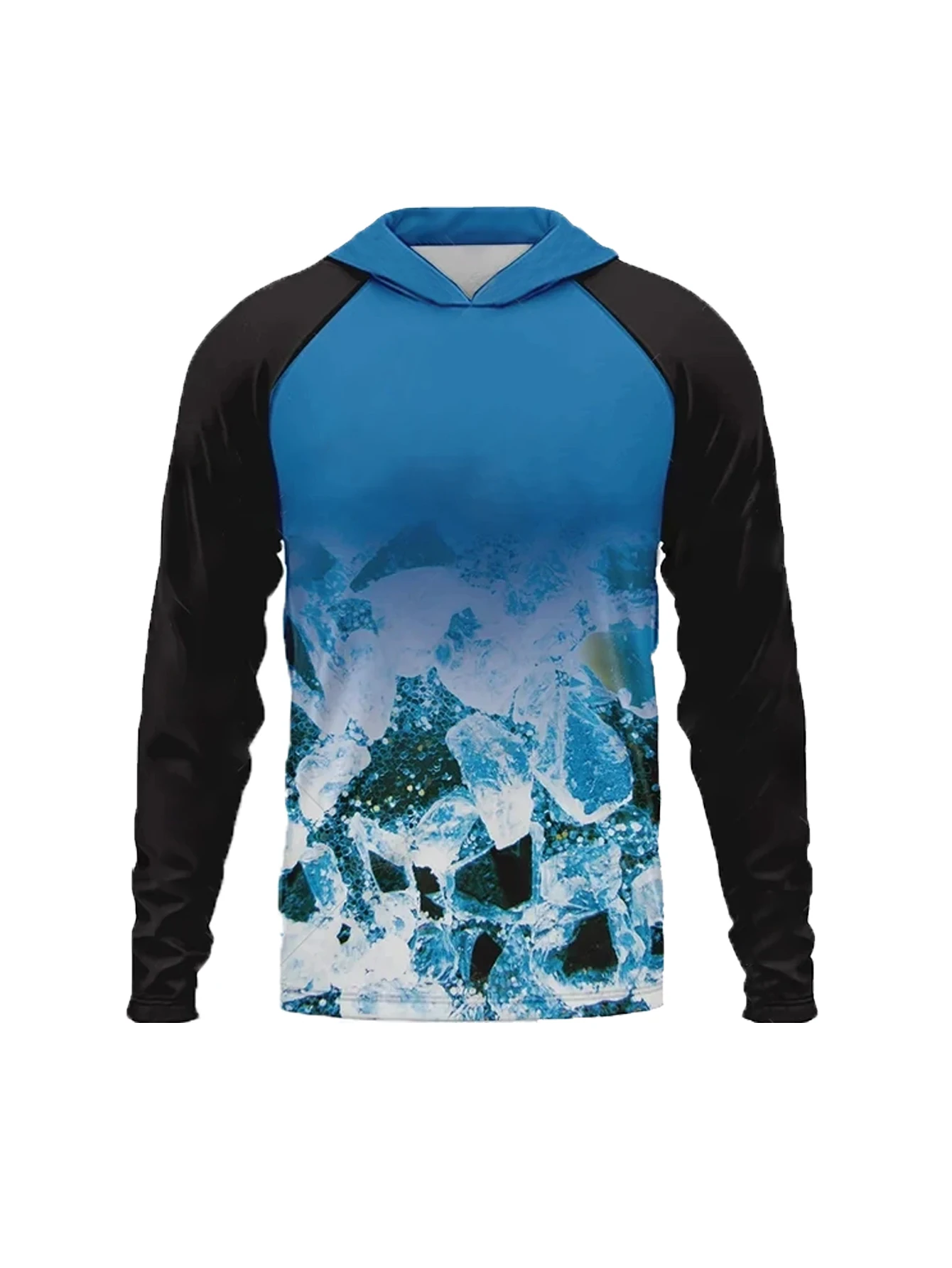 ملابس الصيد أداء الصيد هوديي الأشعة فوق البنفسجية حماية UPF 50 + طويلة الأكمام الصيد تي شيرت الرجال تنفس القمم