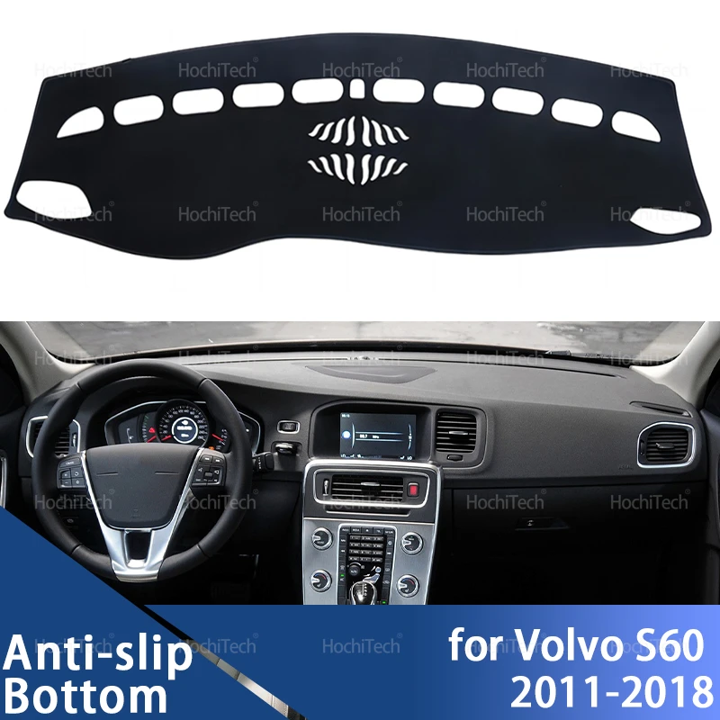 Dashboard Cover Pad Car Liner Anti-UV Mat Sunshade Dashmat Carpet Dash for VOLVO S60 Second Generation T5 2011-2018 2015 2016