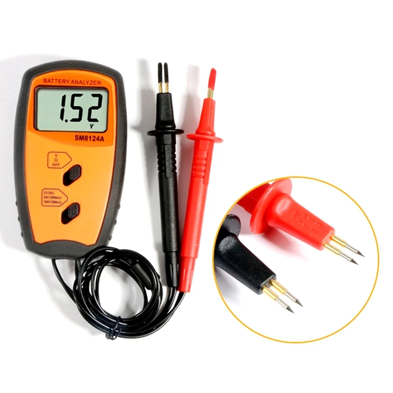 SM8124 Internal Battery Resistance Impedance Meter Battery Resistance Voltmeter 200V Battery Tester Low Voltage Prompt