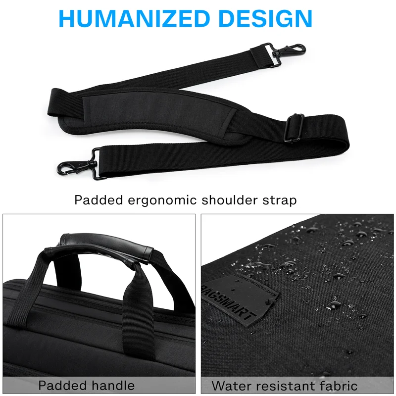 BAGSMART 17.3 Inch Expandable Laptop Bag Men Women Computer Bag Laptop Briefcase Laptop Shoulder Bag for Business Work Travel