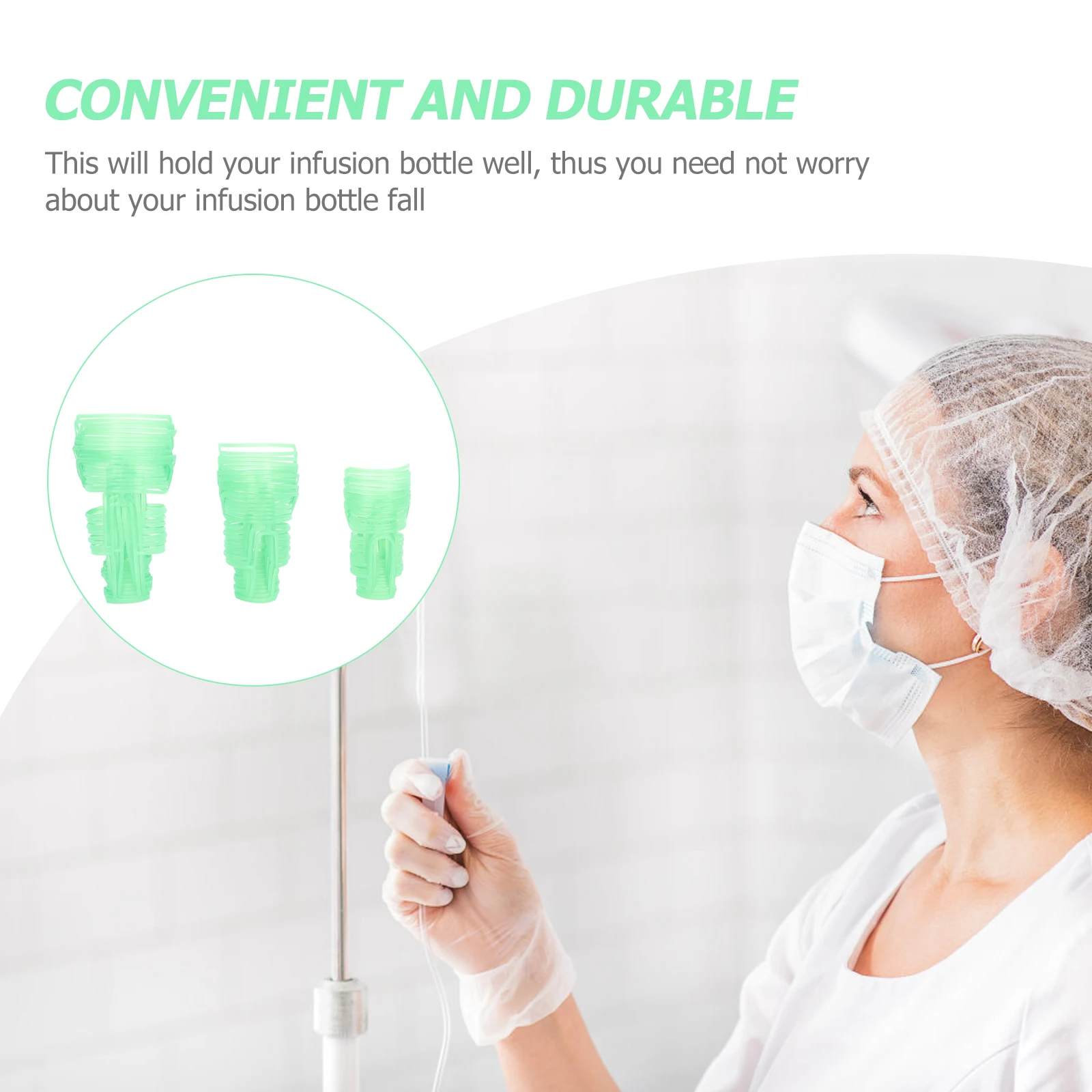 

36pcs Infusion Bottle Nets Green Lightweight Durable Mesh Holder For Iv Saline Bottles Home Hospital Use Teaching Equipment