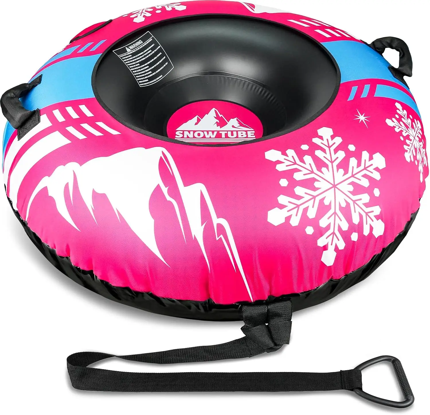 

Snow Tubes for Sledding Heavy Duty - 48'' Inflatable Snow Tube with Premium Canvas Cover for Kids Adults,Towable Snow Sled Thick