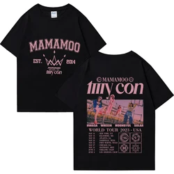 Mamamoo group music Tour Fashion Y2k print T shirt Men Women Casual oversized short sleeve T-shirts Unisex summer Cotton Tops