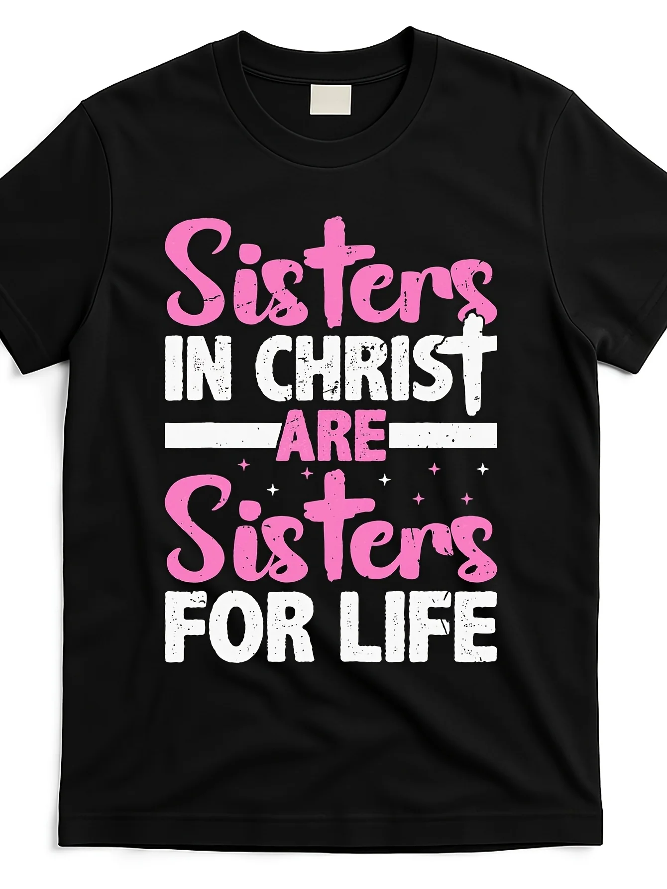

Sisters in Christ Are Sisters Lifelong Holiness Christian Faith T-Shirt _Sic2648743 - In Black Product Image on Same Style Men's