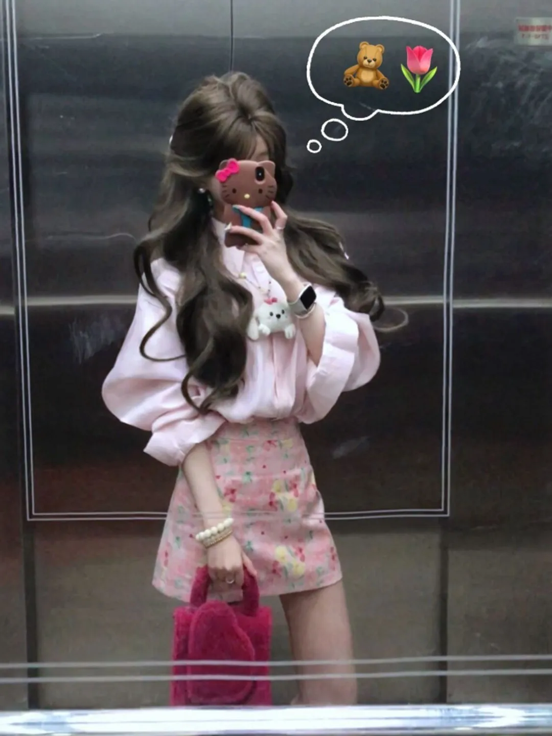 

Gentle Wind Beautiful Print Shirt Half Skirt Two-Piece Set Anti-Aging Whole Set Matching Spring 2026 Fashion Women's Set