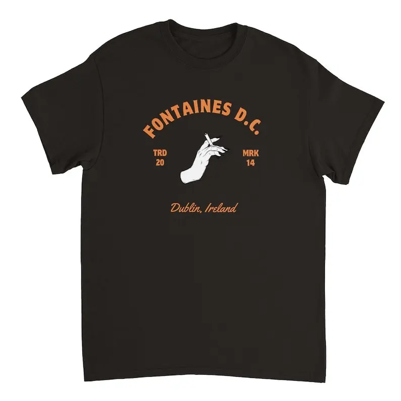 Fontaines D.C. Concert Shirt Men T-shirt Summer Cotton Short Sleeve O-Neck Men's T-Shirt