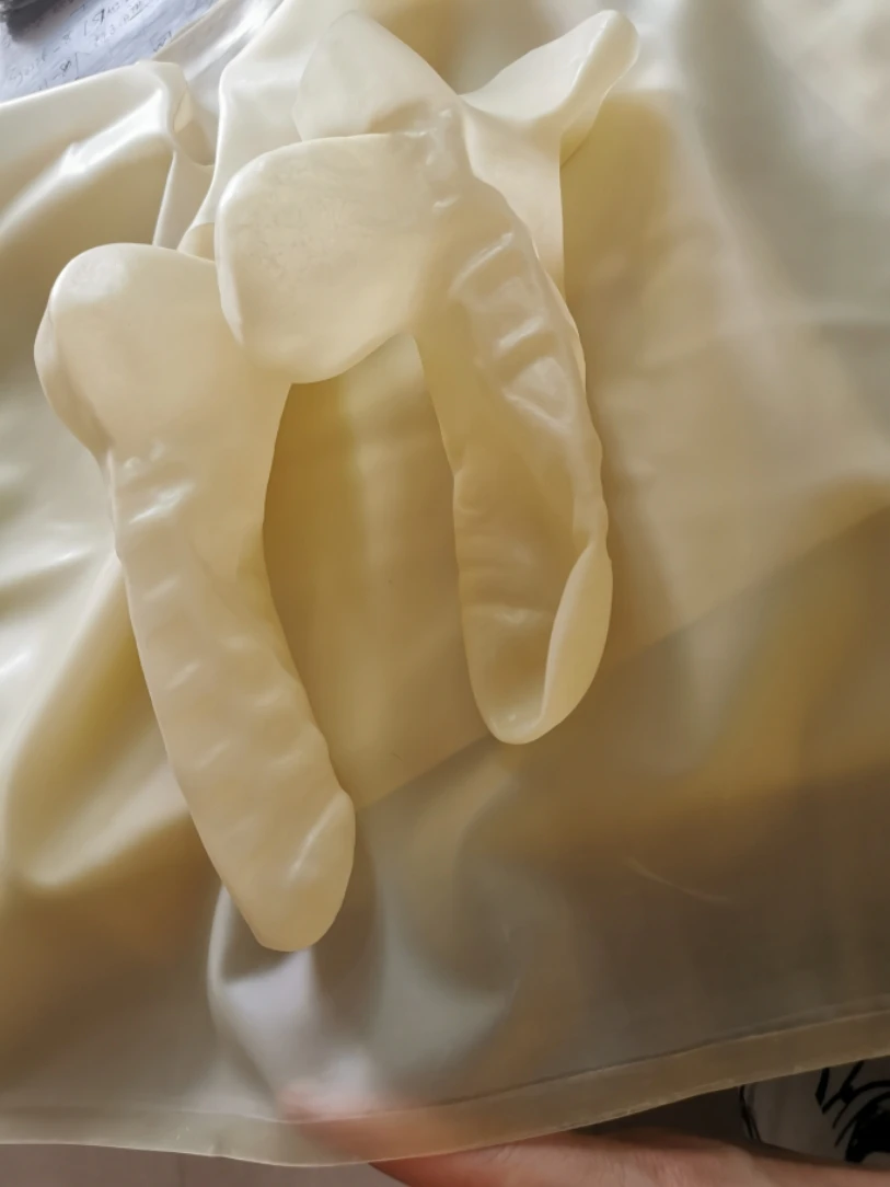 Latex Shorts Fetish Sexy Double Sheaths for Penis and Butt/ ass Anal Or Ball Cock Sleeve style