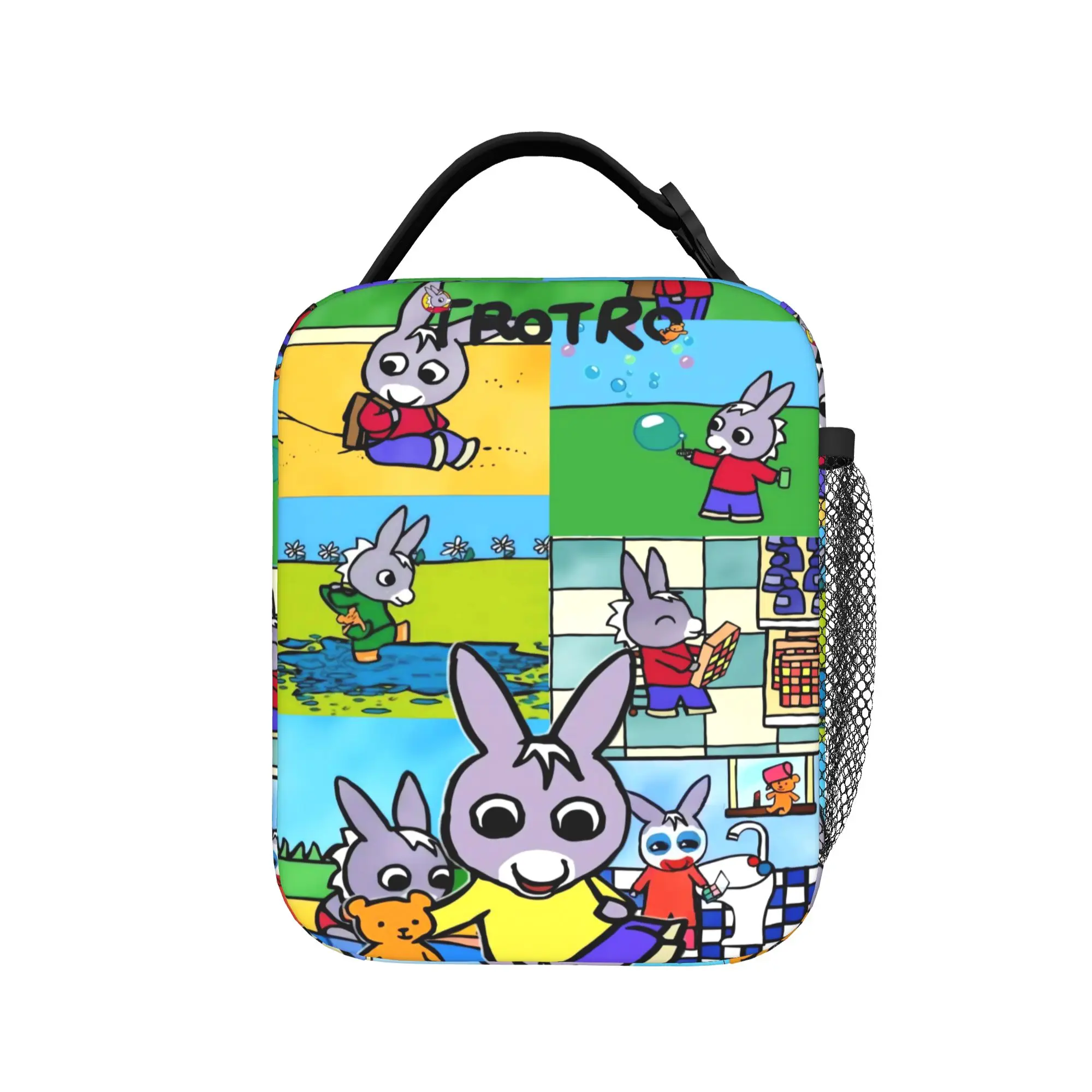 Happy Trotro Lunch Bag For Child  Print Lunch Box Leisure Picnic Cooler Bag Portable Insulated Oxford Tote Food Bags