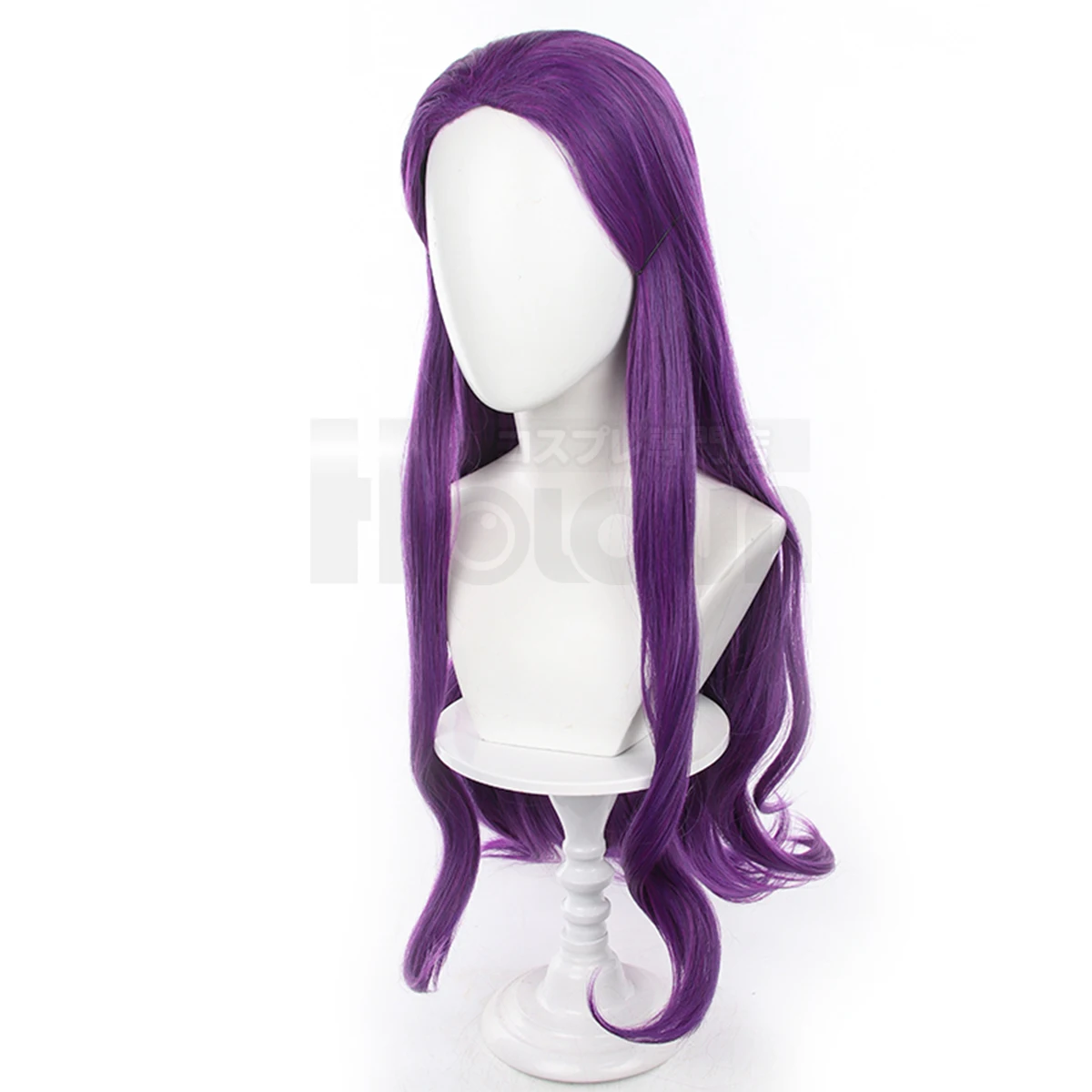 HOLOUN Frieren Beyond Journey's End Anime Macht Cosplay Wig Long Purple Rose Net Synthetic Fiber Adjustable Size