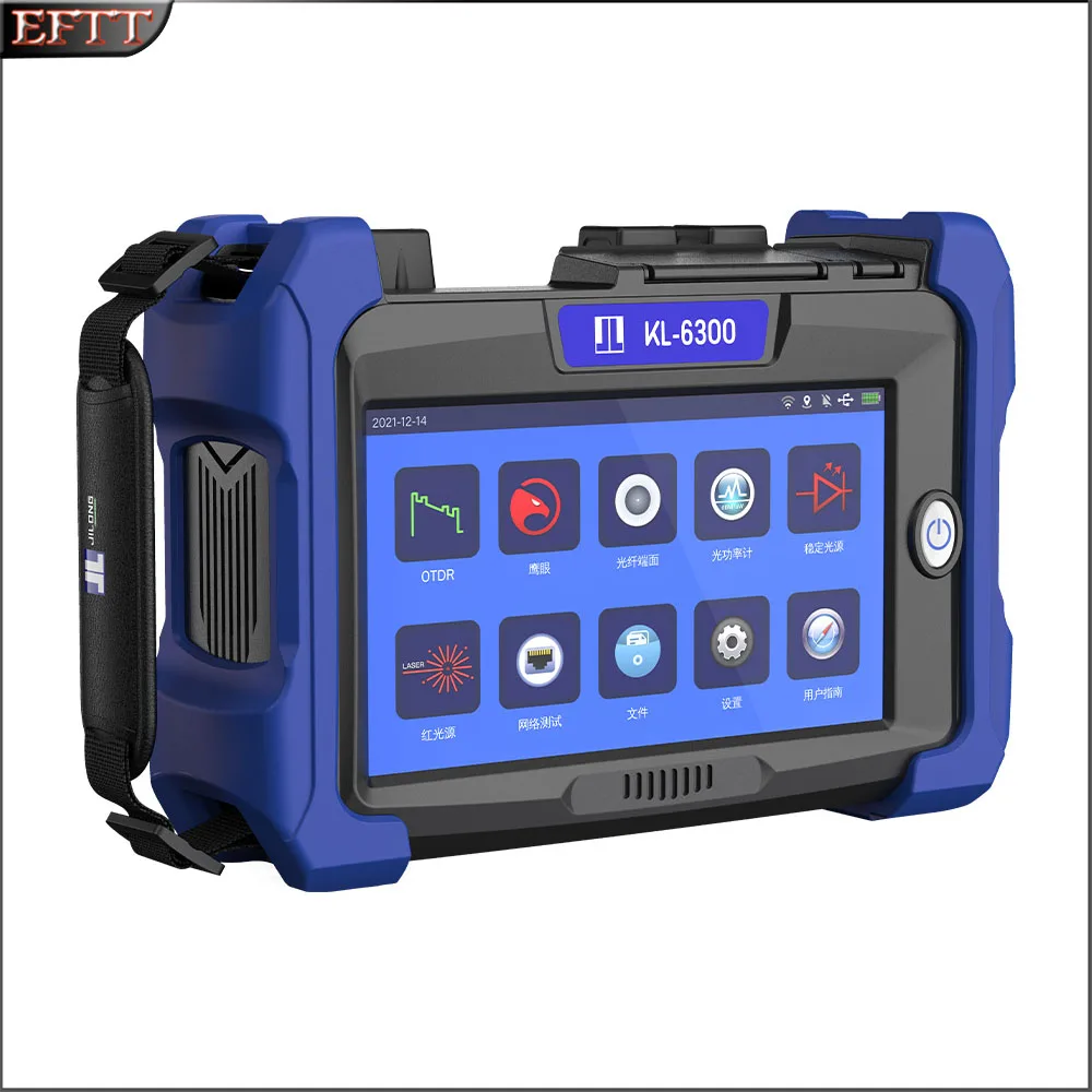 KL6300 Mini OTDR 1310 1550 1625 1650nm Single Mode MM MS 30-45dB Dynamic Range with GPS and PON 3 Level Branching Test Function