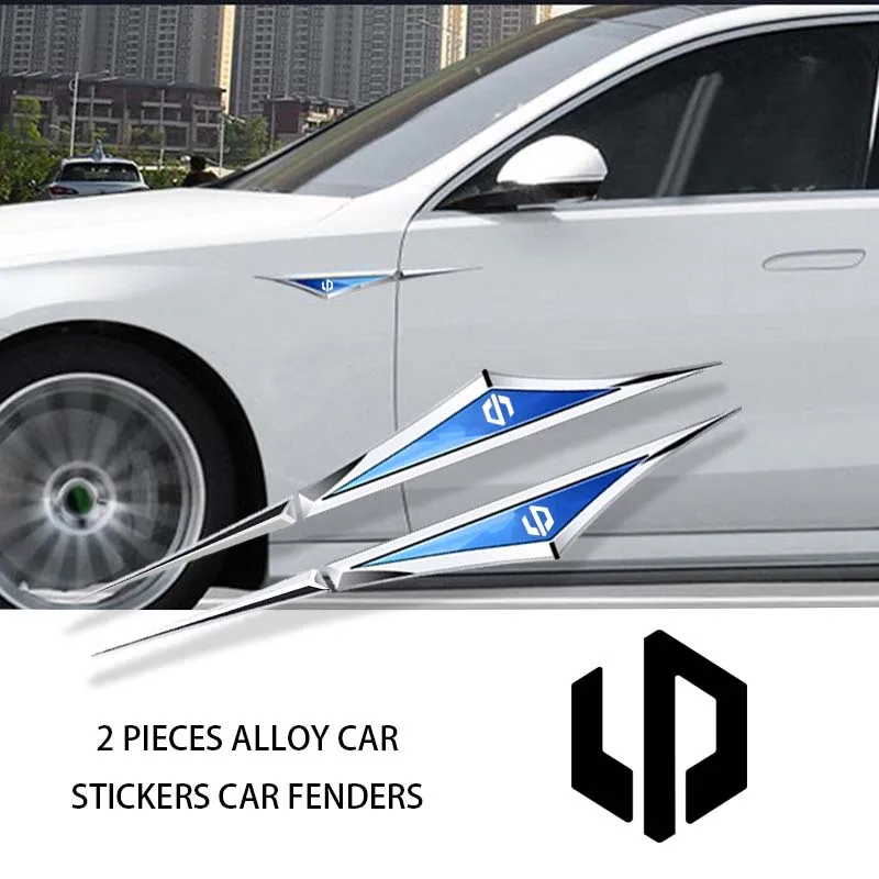 

2pcs/Car Body Metal Sticker Car Fender Side Blade Badge For Leapmotor T03 S01 C11 C01 Leap motor