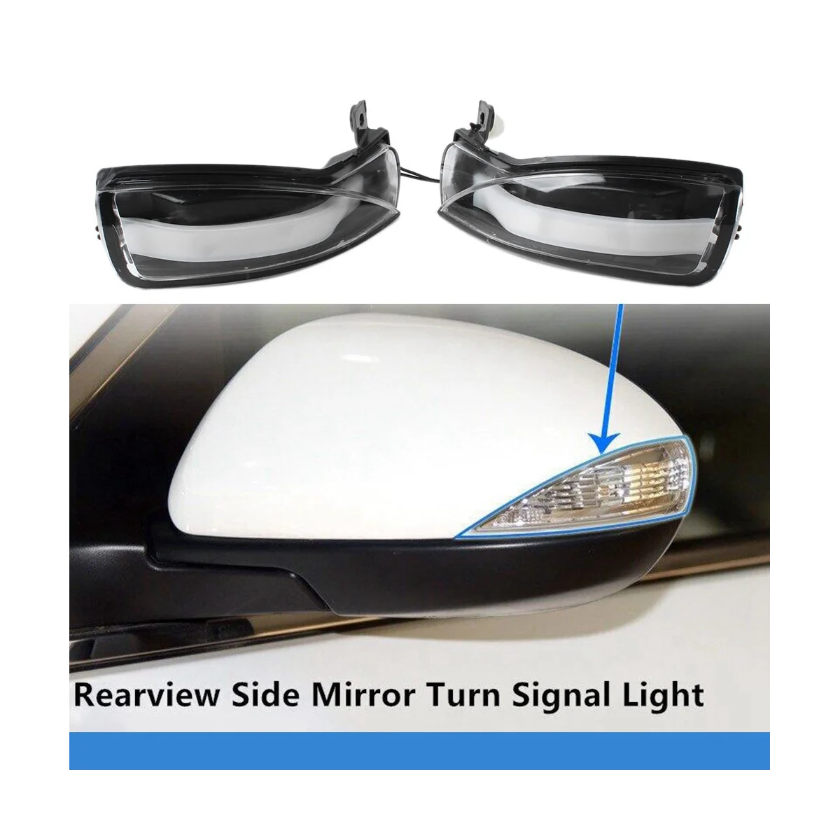 

Car LED Dynamic Side Mirror Turn Signal Indicator Lamp for MAZDA 3 BL 2008-2014 for MAZDA 6 GH 2007-2015 Transparent