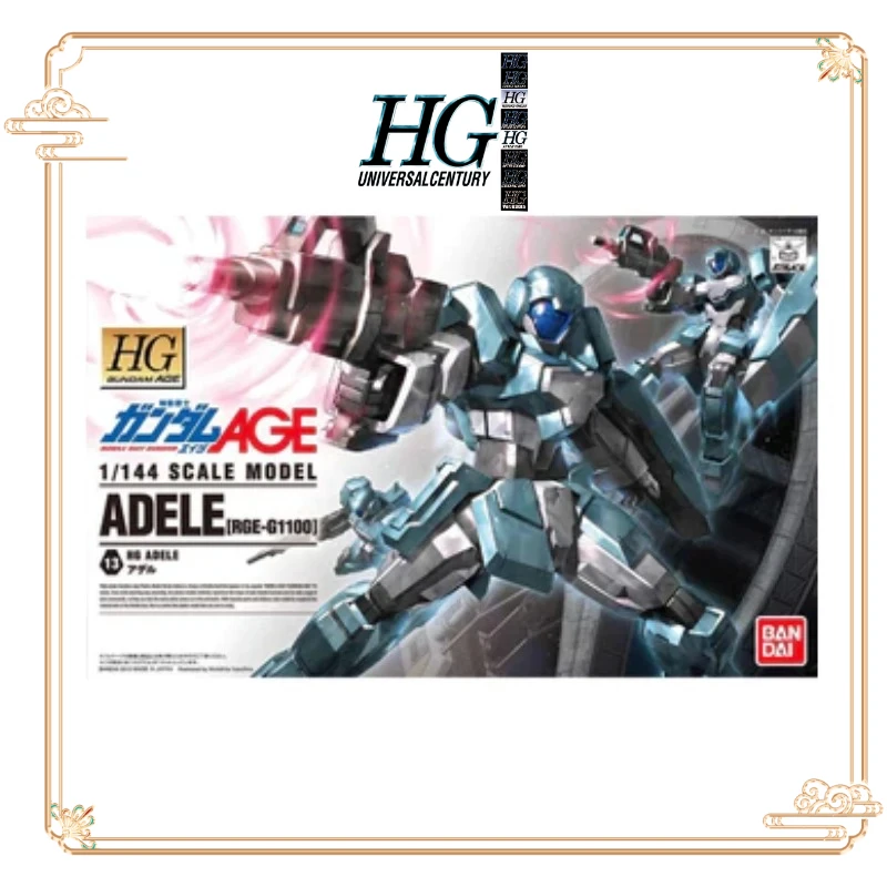 

In stock Bandai Original 1/144 HG AGE 13 Adele gundam deathscythe Assembly model roger figure one piece collect Trendy toys