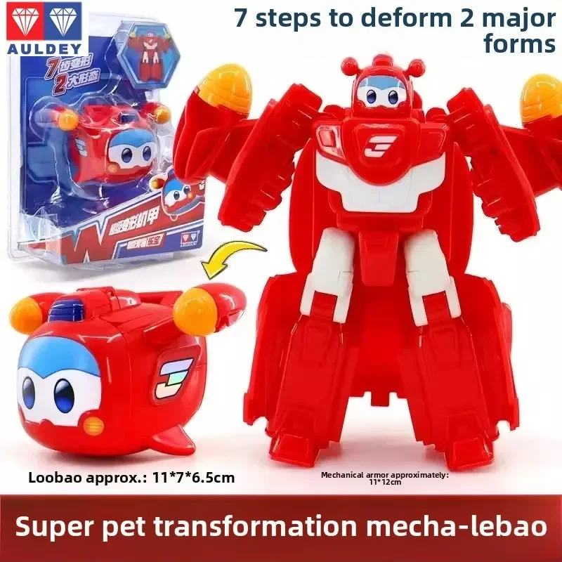 Auf Lager AULDEY ‌   Echter Super Flying Hero Le Di Le Bao Jin Boy Super Pet Transformation Mecha kann Modell spielen Weihnachtsgeschenk