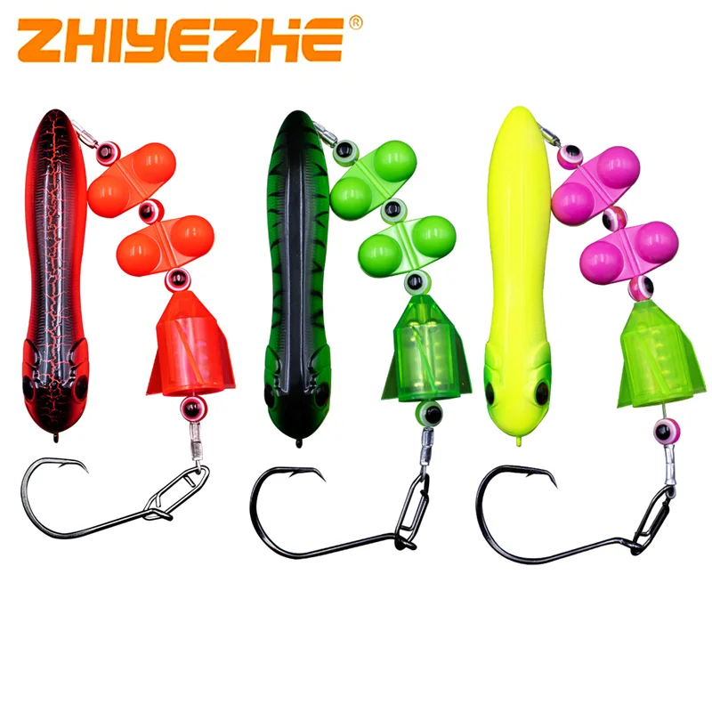 ZYZ Catfish Rigs 1PC with 6/0# 7/0# 8/0# Circle Hooks Fake Bait Float and Ringing Bead Ideal for Catfish Fishing Sets