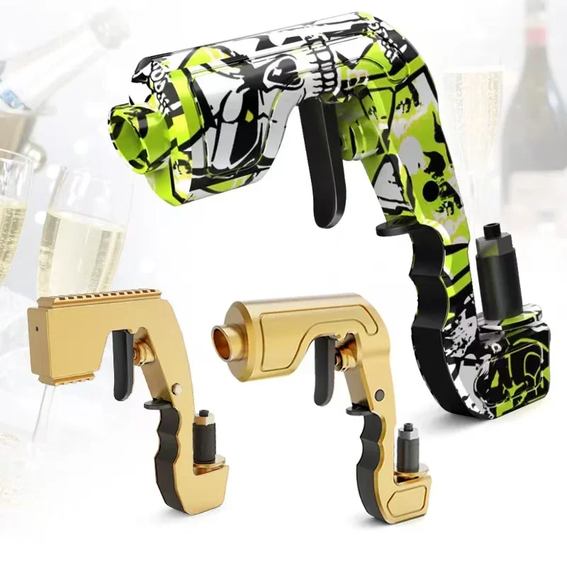 Champagne Wine Sprayer Squirt Gun Bottle Beer Vacuum Stopper Shoot Drinking Ejector Feeding Party Club Bar Wedding, Birthday