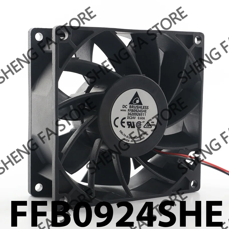 Delta 5V 12V 48V DC24V 0.60A AC EC 9038 90X90X38MM 9CM Dual ball bearing booster inverter High air volume FFB0924SHE cooling fan