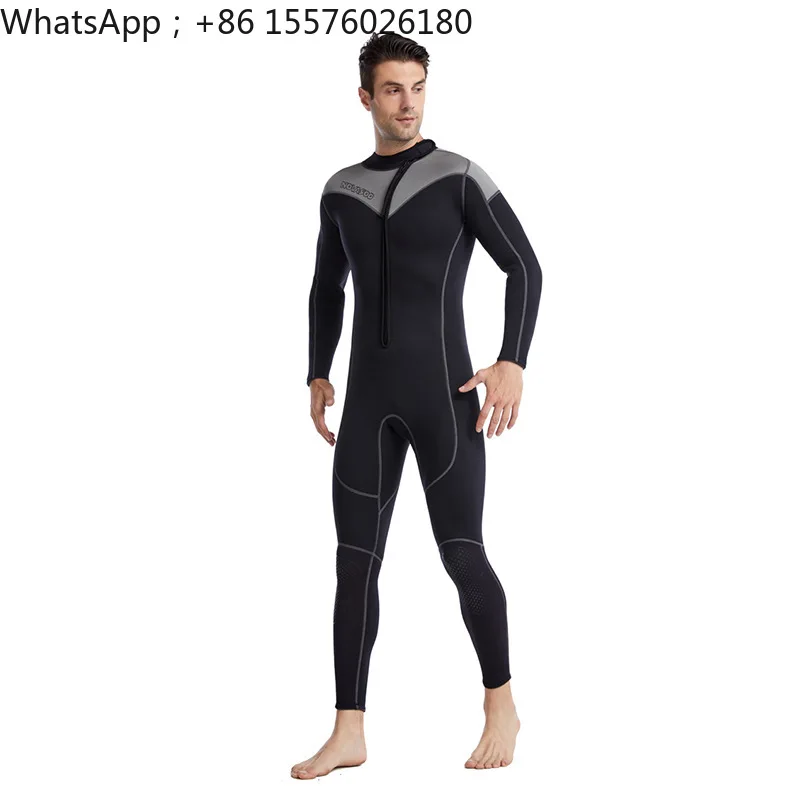 Spot 3mm men's color matching one-piece wetsuit cold-proof and warm wetsuit creek surfing free diving high elasticity