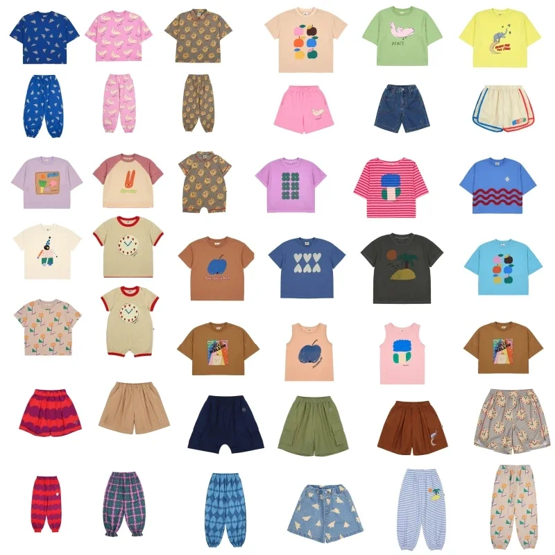 

24JM children's T-shirt bottoming shirt jacket boy vest mosquito-proof pants female treasure five pants beach shorts