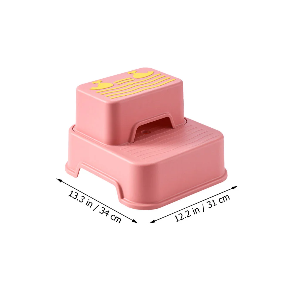 Stool Step destacável de dupla camada das crianças, PP Footstool, forte capacidade de rolamento, banheiro, antiderrapante, Kids Washing Footstool