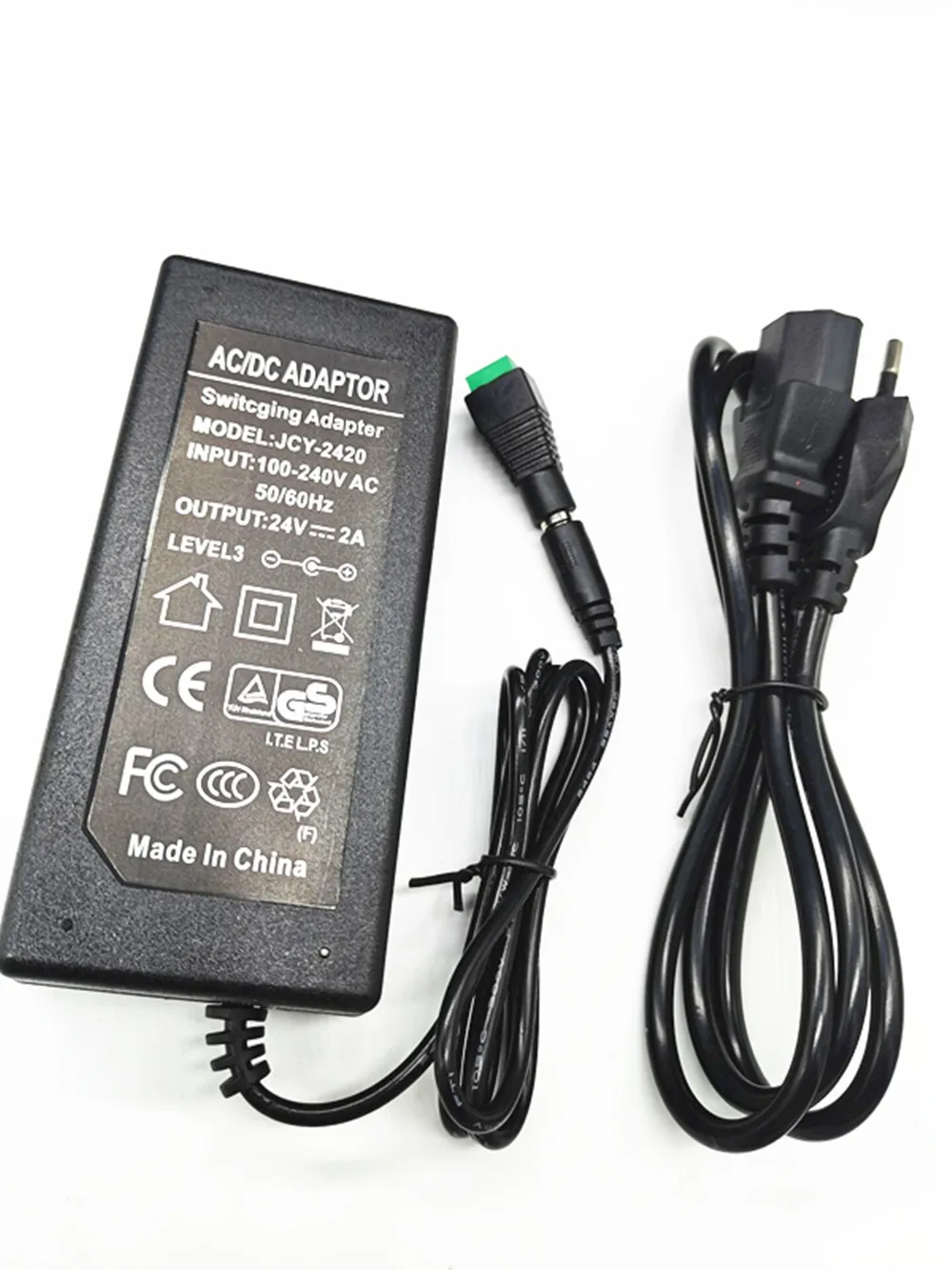 

24V 2A Power Adapter Supply Volt Adaptor AC 110V 220V Converter DC 24 V Server 5.5mm*2.5mm EU US UK AU Plug Cable