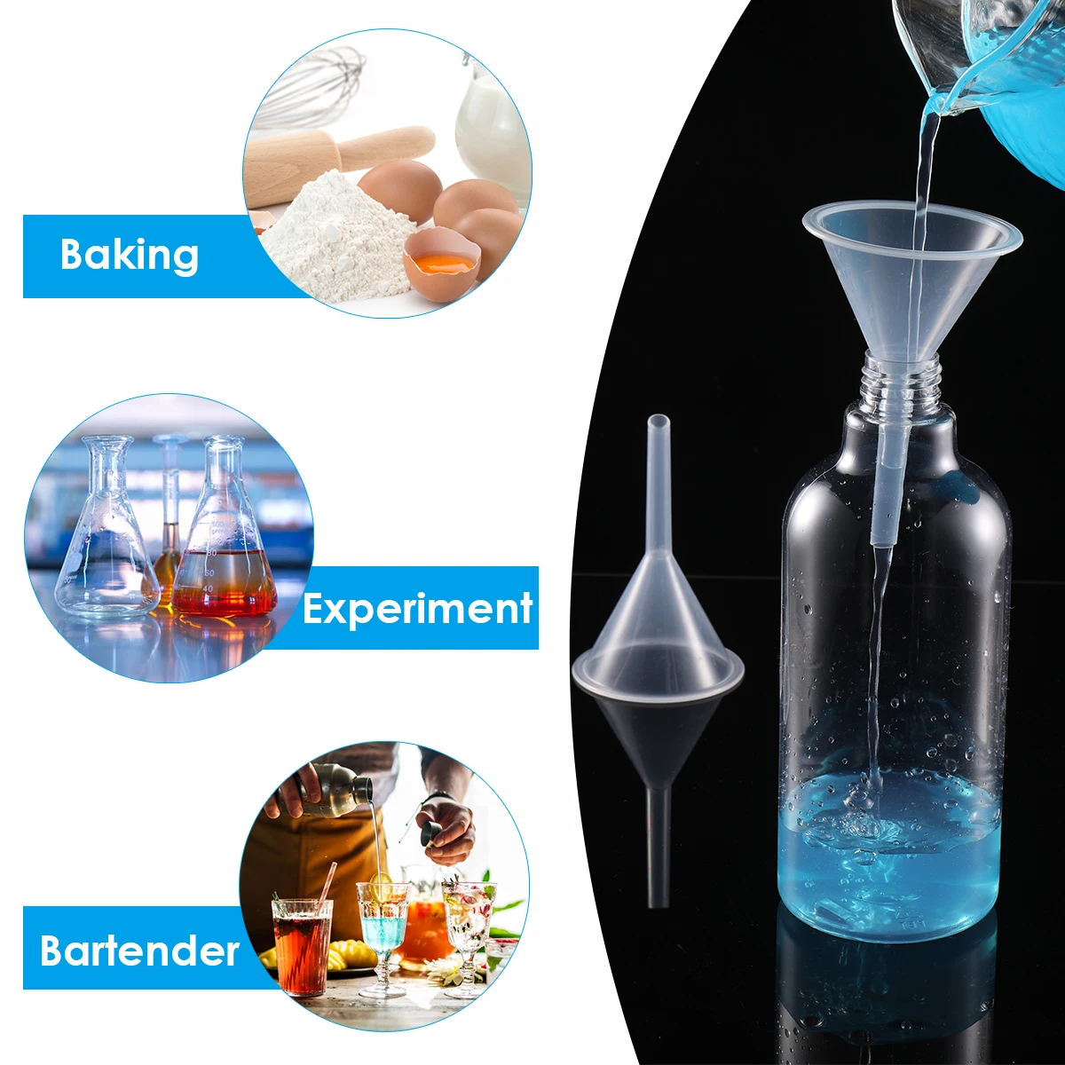 

Plastic Funnel 60ml Lightweight Sturdy White Multipurpose Filter Funnels Car Oil Gas Additives Transmission Fluids Power